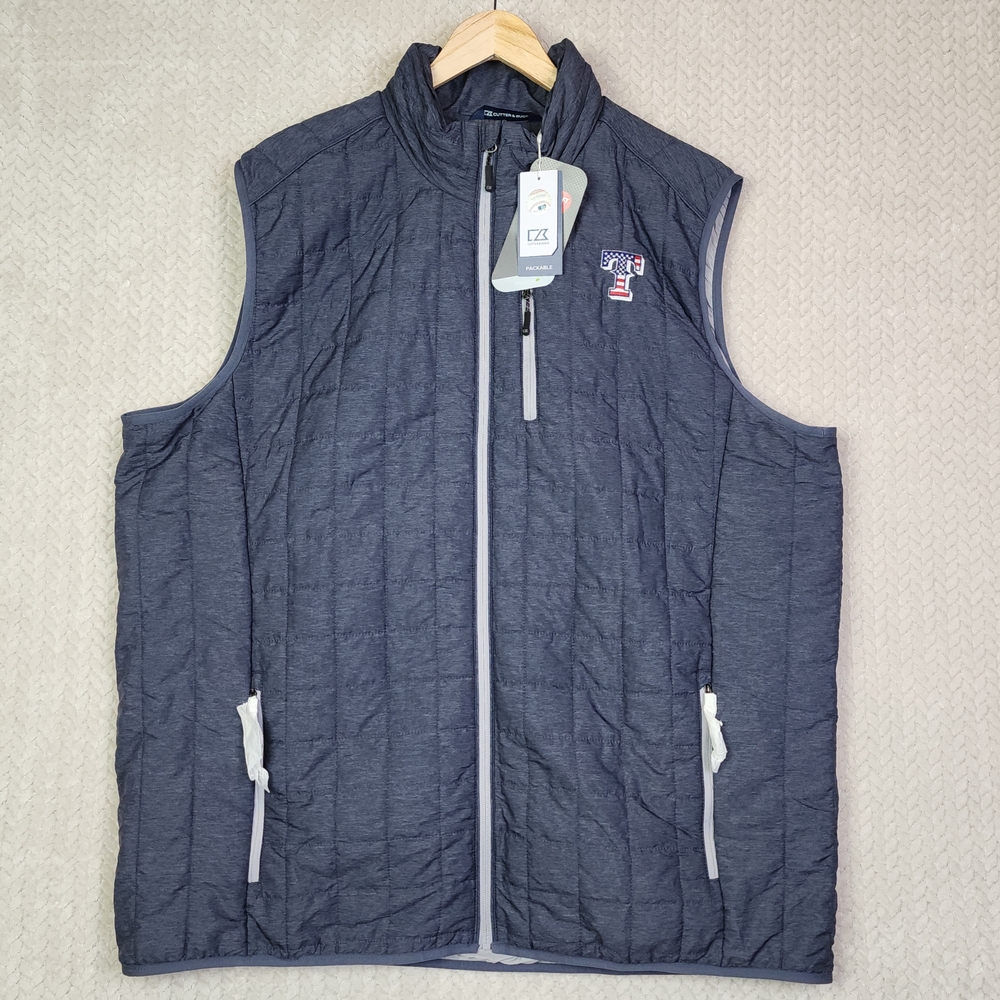 Texas Rangers MLB Puffer Vest Cutter And Buck Primaloft Men's 3XT/3GTL NWT